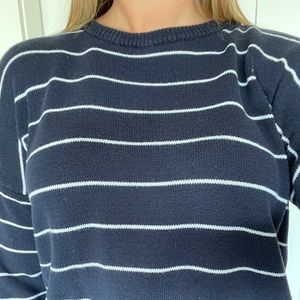 Navy & white striped crew neck!